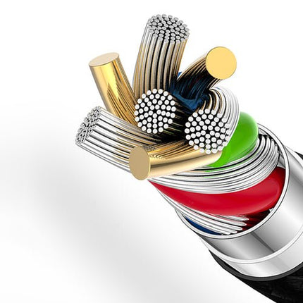 Dudao L3CC USB-C - Cablu împletit 60 W 2 m - Negru.