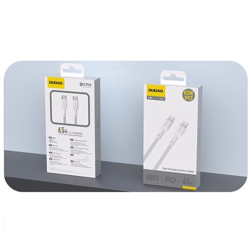 Câble USB-C Dudao L9C 65W - 1 m - Hvit