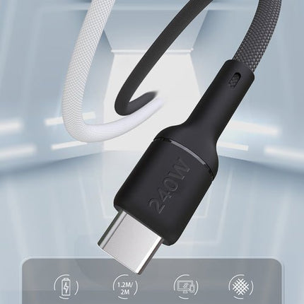 Dudao L9C Max 240W PD USB-C-kabel 1,2 m - svart