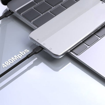 Dudao L9C Max 240W PD USB-C-kabel 1,2 m - svart