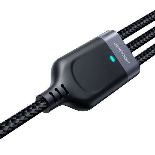 Joyroom S-A18 3i1 USB-A/Lightning/USB-C/micro USB-kabel 0,3m - svart