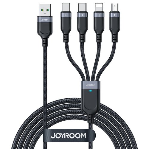 Joyroom S-A18 4-i-1 USB-A til flere, 1,2 m - svart