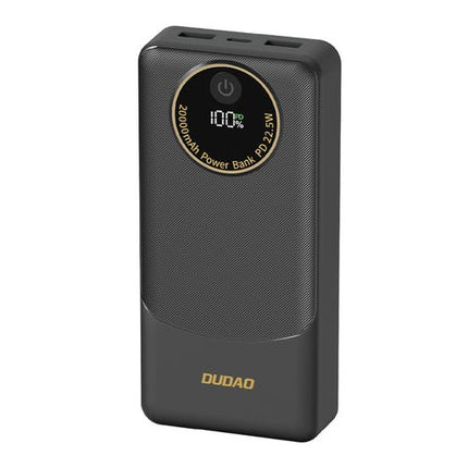 Dudao K12Pro 22,5W PD 20000mAh USB-A/USB-C külső akkumulátor - fekete