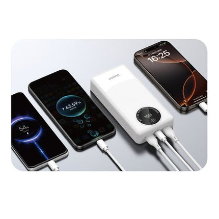 Dudao K12Pro 22,5W 20000mAh USB-A, USB-C külső akkumulátor - fehér.