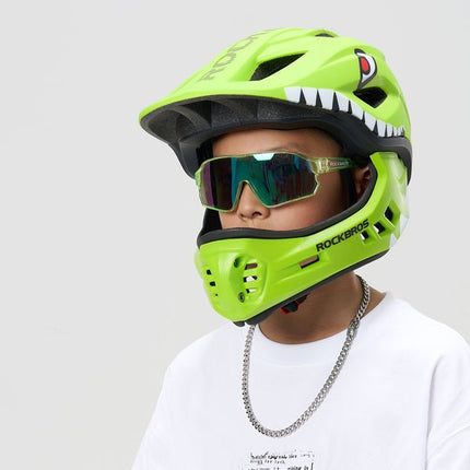 Casque de vélo enfant Rockbros Shark avec mâchoire amovible