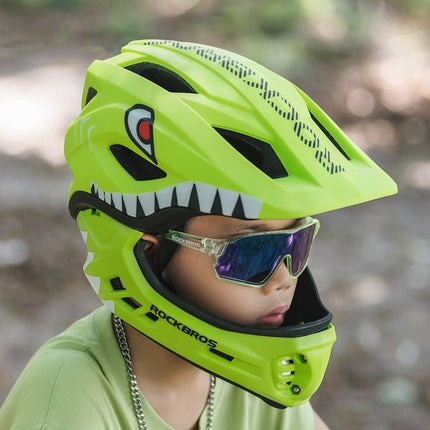 Casque de vélo enfant Rockbros Shark avec mâchoire amovible
