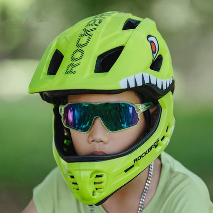 Casque de vélo enfant Rockbros Shark avec mâchoire amovible