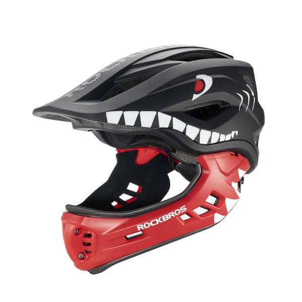 Casca de bicicleta infantil Rockbros Shark amb barbeta extraïble 2