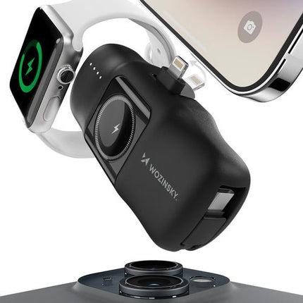 Wozinsky WF16-YLS 5000 mAh 15 W Lightning/USB-C/Apple Watch - Noir