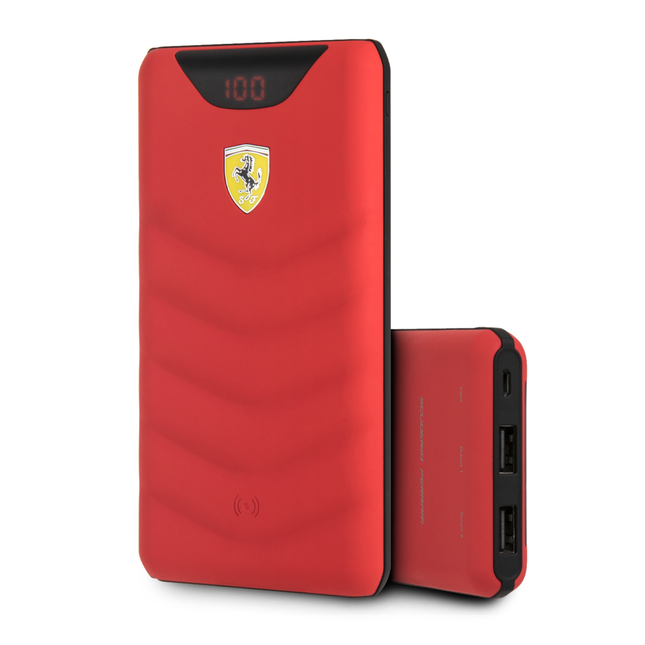 2479Ferrari Batterie externe sans fil Ferrari 10000 mAH - rouge