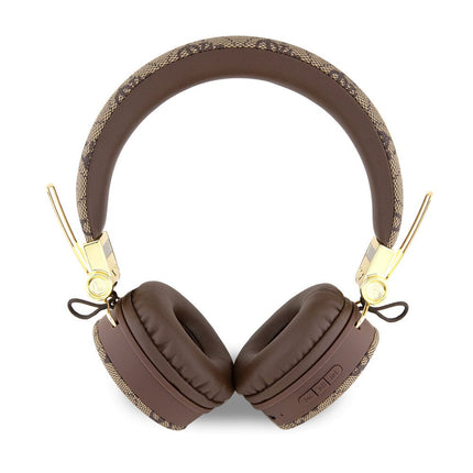 1266Cuffie Bluetooth Guess - Logo Metallo 4G - Marrone