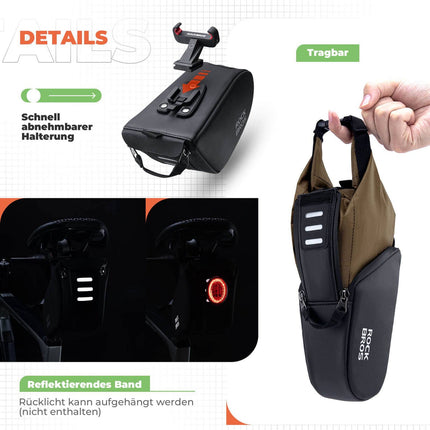 Sacoche de vélo extensible avec poche intérieure - Rockbros 30130058001