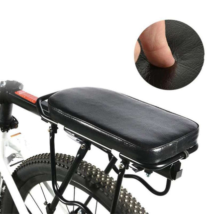 613 Soft Rear Bicycle Seat Cushion in Black PU Leather