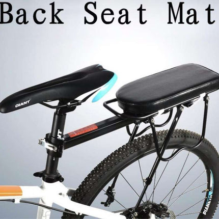 613 Soft Rear Bicycle Seat Cushion in Black PU Leather