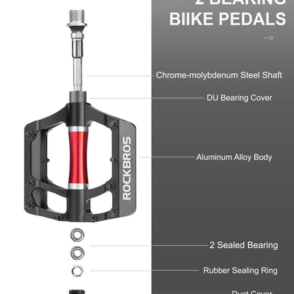 273 Pedales de bicicleta MTB planos de aluminio