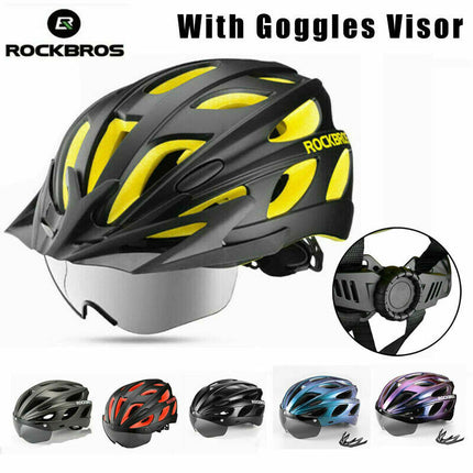 160ROCKBROS Casco da Bici con Occhiali 57-62cm