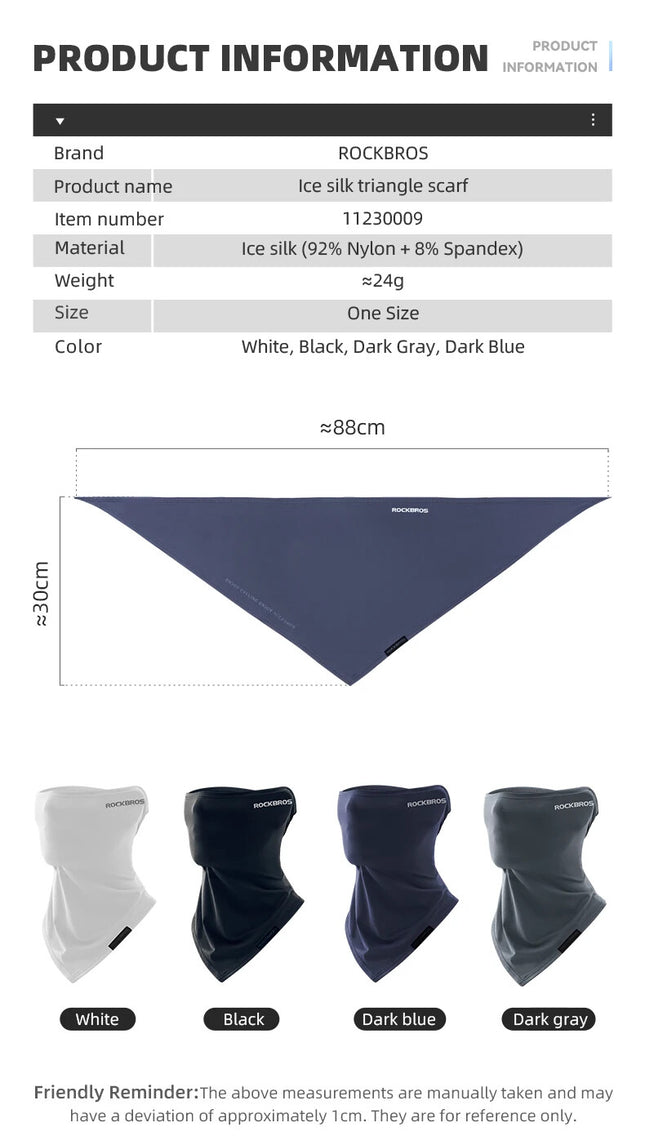 560Cagoule da ciclismo estiva ROCKBROS in seta ghiacciata